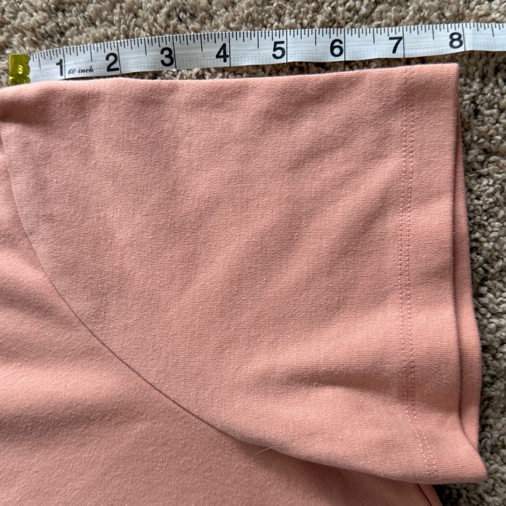 Bonnie Evan’s short sleeve Embroidered Peach Crop Top XL embroidery on front. - Picture 9 of 9